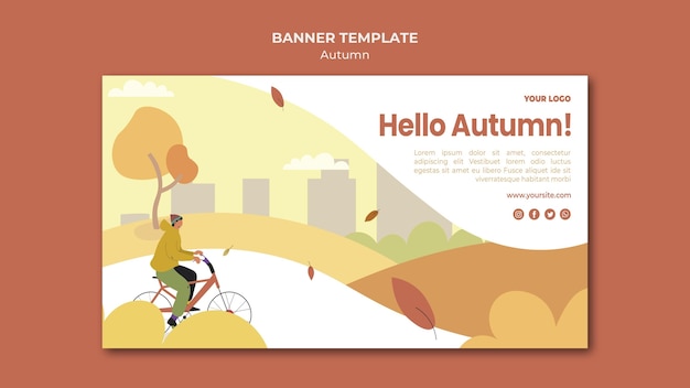 PSD gratuit modèle de bannière de concept automne