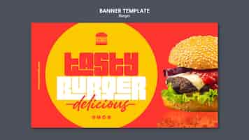 PSD gratuit modèle de bannière de concept burger