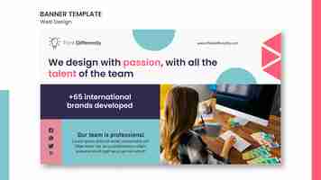 PSD gratuit modèle de bannière de concept de conception web