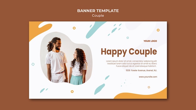 PSD gratuit modèle de bannière de concept de couple