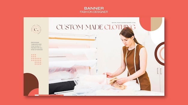 Modèle de bannière de concept de créateur de mode