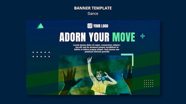 PSD gratuit modèle de bannière de concept de danse