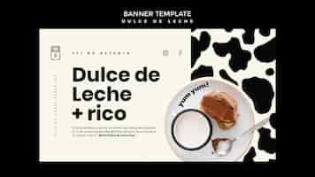 PSD gratuit modèle de bannière concept dulce de leche