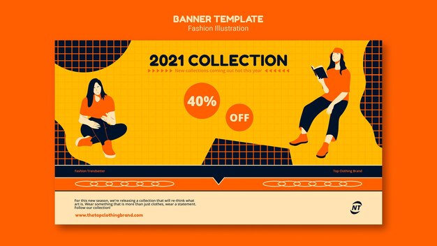 PSD gratuit modèle de bannière de concept de mode