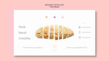 PSD gratuit modèle de bannière de concept de pain