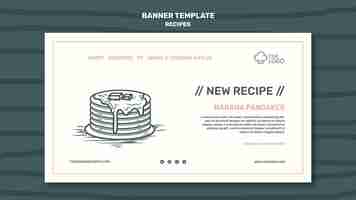 PSD gratuit modèle de bannière de concept de recettes