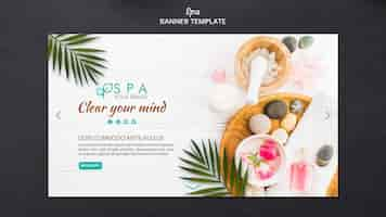 PSD gratuit modèle de bannière de concept de spa