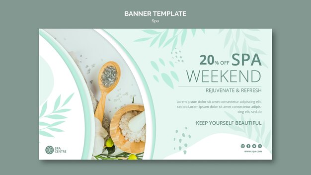 Modèle de bannière de concept de spa