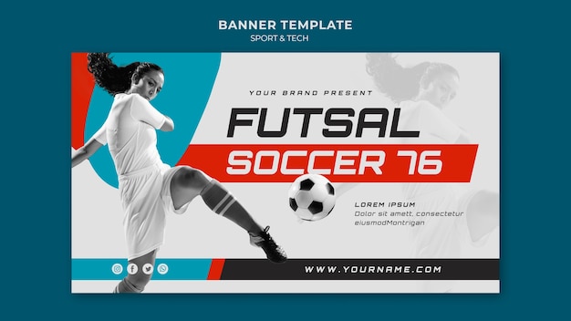 Modèle de bannière de concept de sport