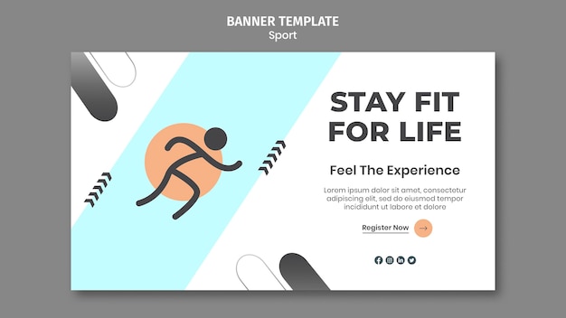 PSD gratuit modèle de bannière de concept de sport