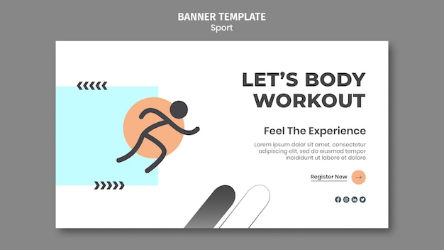 Modèle de bannière de concept de sport