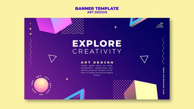 Modèle de bannière de conception artistique
