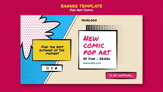 Modèle de bannière de congrès comique