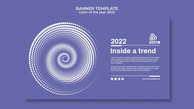 PSD gratuit modèle de bannière couleur de l'année 2022