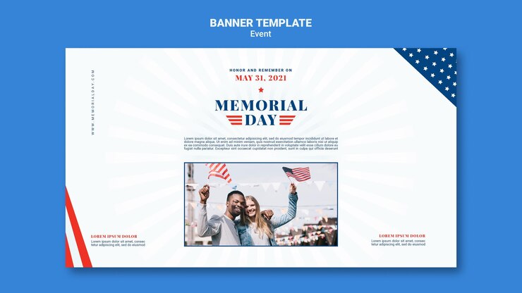 PSD gratuit modèle de bannière du jour du souvenir