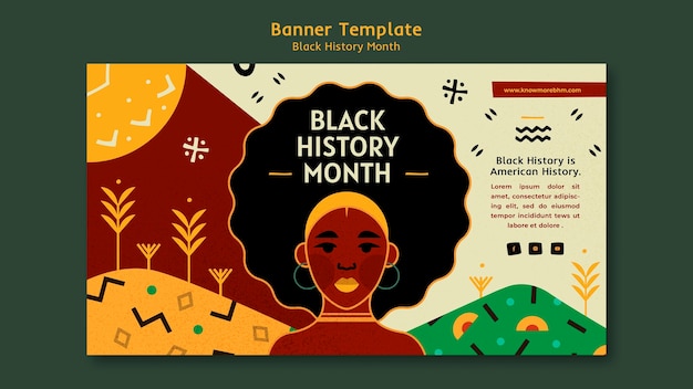 Modèle de bannière du mois de l'histoire des noirs