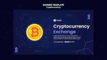 PSD gratuit modèle de bannière d'échange de crypto-monnaie