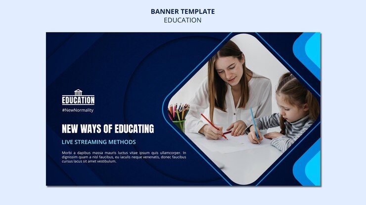 PSD gratuit modèle de bannière d'éducation