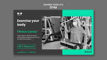 PSD gratuit modèle de bannière d'entraînement de gym