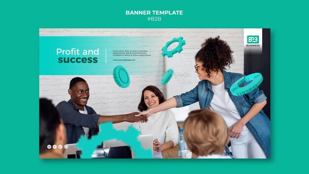 Modèle de bannière d'entreprise à entreprise