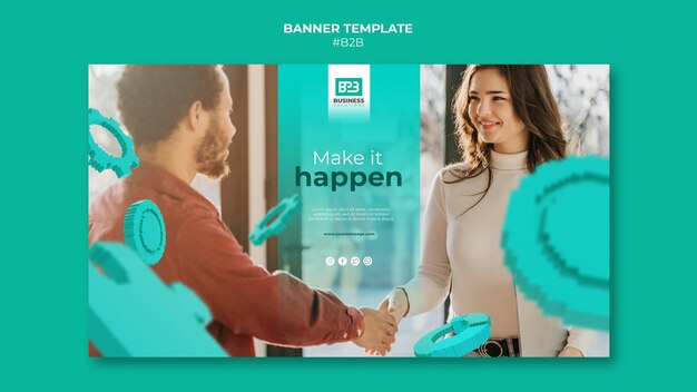 Modèle de bannière d'entreprise à entreprise
