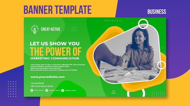 PSD gratuit modèle de bannière d'entreprise avec photo