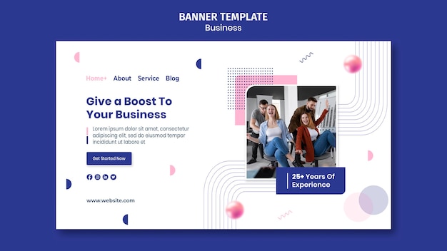 PSD gratuit modèle de bannière d'entreprise avec photo