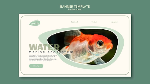 PSD gratuit modèle de bannière avec environnement