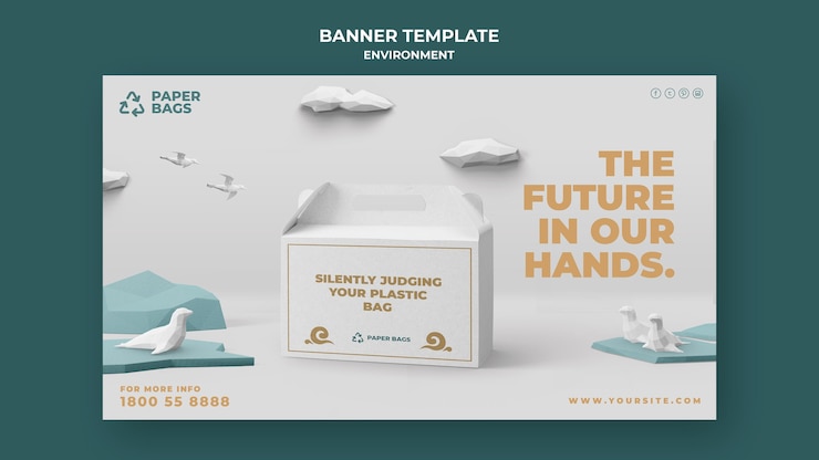 PSD gratuit modèle de bannière d'environnement