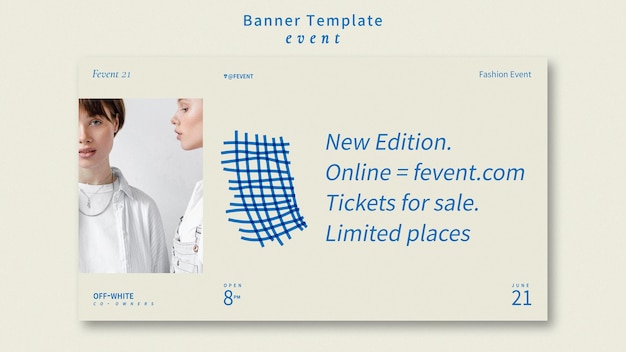 PSD gratuit modèle de bannière d'événement de mode