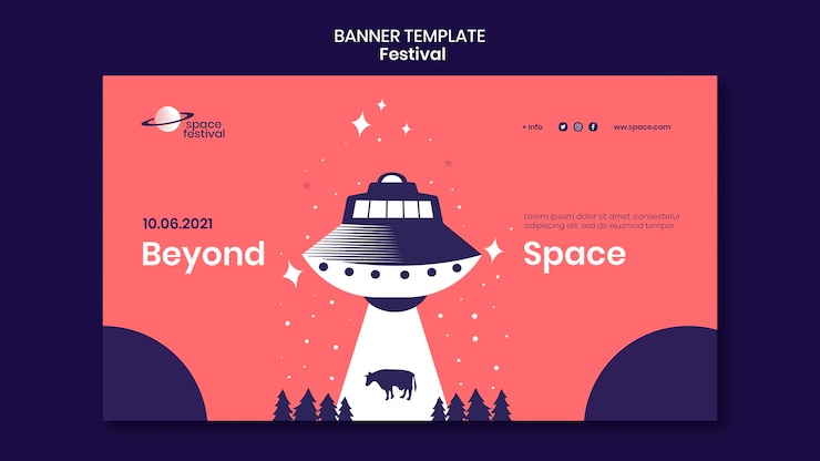 PSD gratuit modèle de bannière de festival