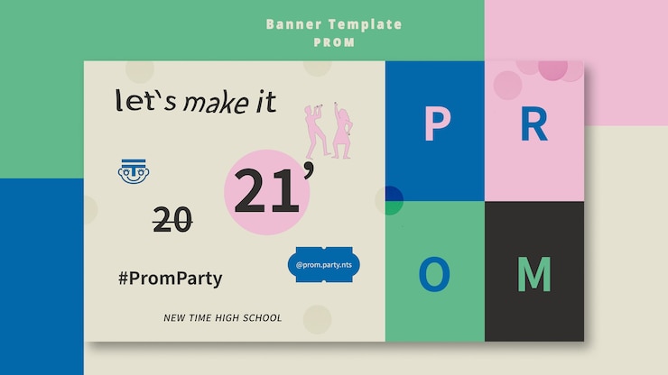 PSD gratuit modèle de bannière de fête de bal