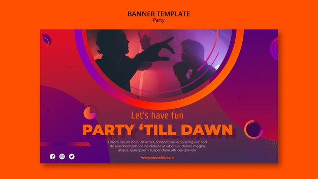 Modèle de bannière de fête
