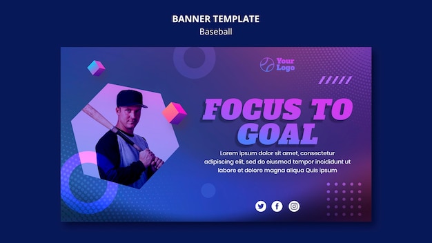 PSD gratuit modèle de bannière de formation de baseball