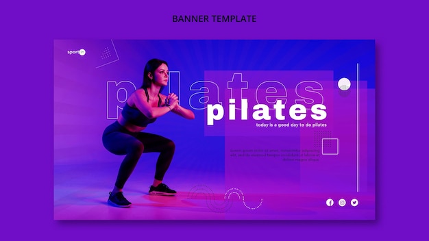 Modèle De Bannière De Formation Pilates