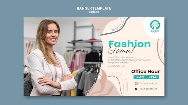 PSD gratuit modèle de bannière horizontale pour la collection de mode