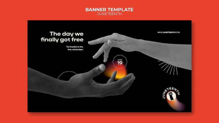 PSD gratuit modèle de bannière horizontale pour les dents de june avec un homme afro-américain