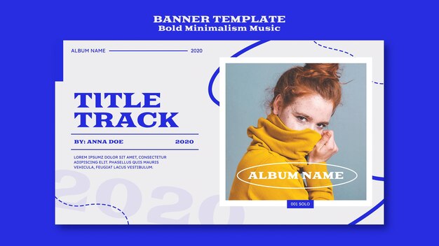 Modèle de bannière horizontale pour musicien