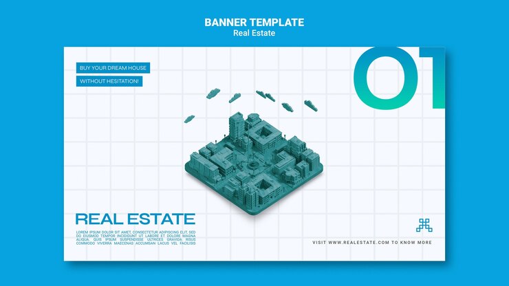 PSD gratuit modèle de bannière immobilière