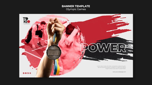 Modèle de bannière de jeux de sport