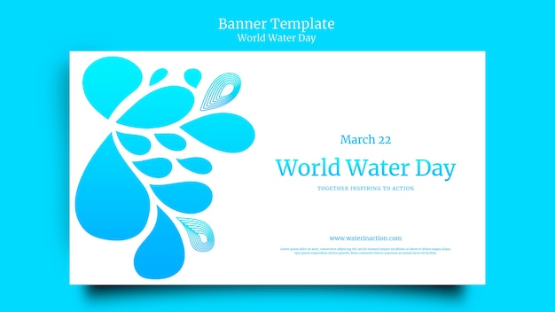 Modèle De Bannière De La Journée Mondiale De L'eau