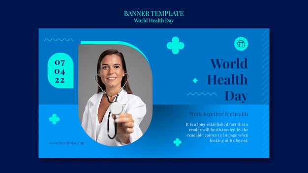 Modèle De Bannière De La Journée Mondiale De La Santé