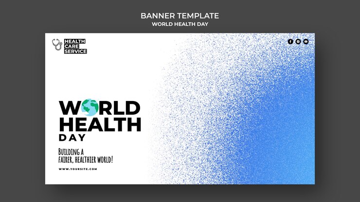 PSD gratuit modèle de bannière de la journée mondiale de la santé