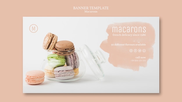 Modèle De Bannière De Macarons