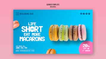 PSD gratuit modèle de bannière de macarons