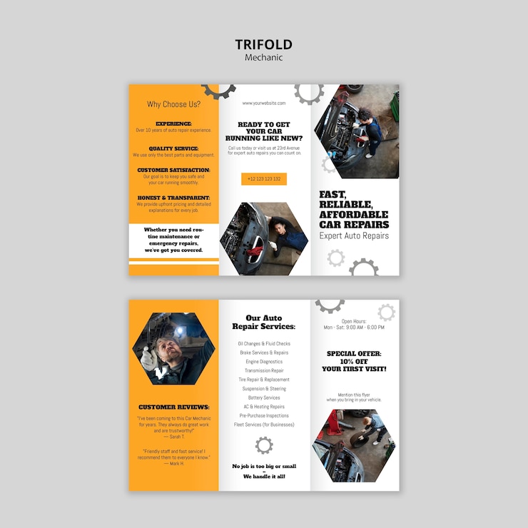 PSD gratuit modèle de bannière mécanique à trois pattes