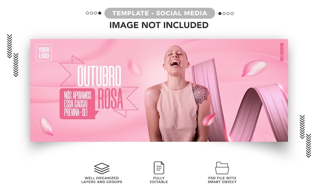 Modèle De Bannière De Médias Sociaux Campagne Rose D'octobre Contre Le Cancer Du Sein