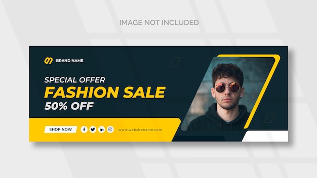 modèle de bannière de médias sociaux facebook de vente de mode