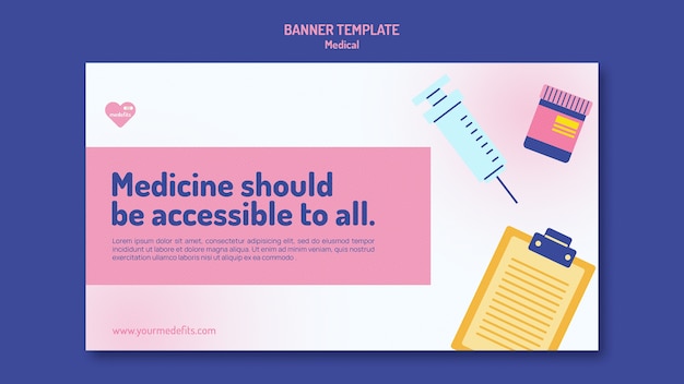 Modèle de bannière médicale
