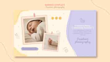 PSD gratuit modèle de bannière mignon bébé endormi